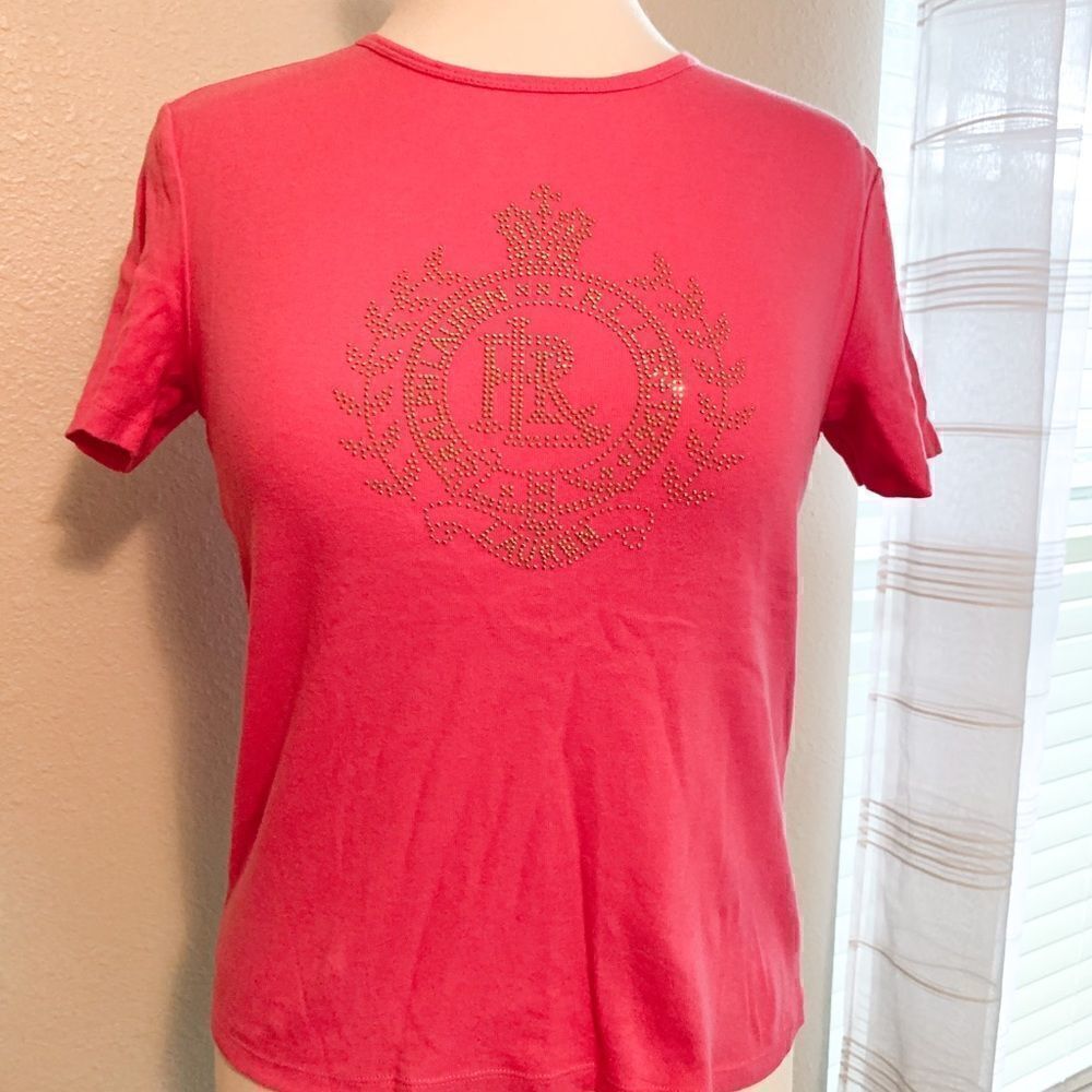 Ralph Lauren studded logo P/S tee